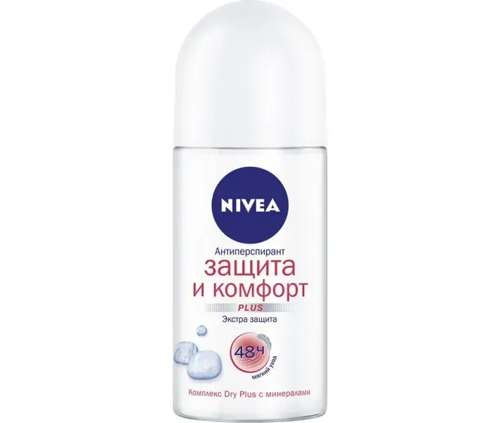 Дезодорант кульковий Nivea Deodorant Dry Comfort Roll-On Захист та комфорт, 50 мл