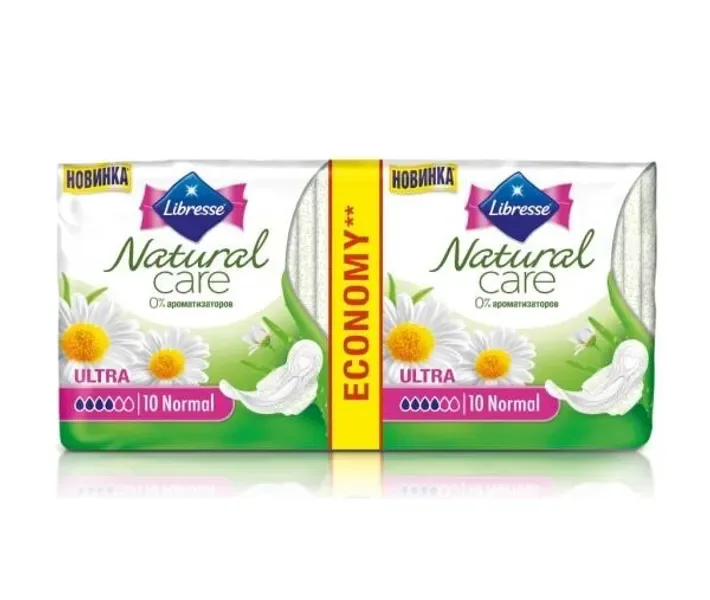 Гігієнічні прокладки Libresse Natural Care Ultra Clip Normal 3 мм, 20 шт