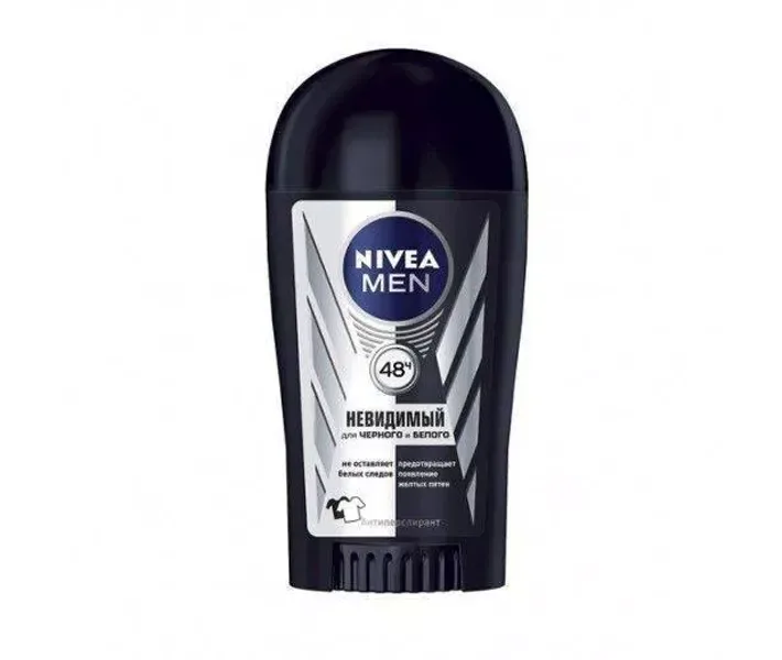 Антиперспірант стік Nivea Men Невидимий для чорного і білого 40 мл