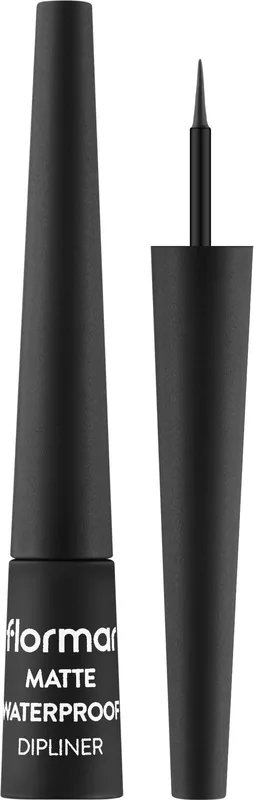 Водостійка підводка для очей Flormar MATTE WATERPROOF BLACK матова 2.5 мл