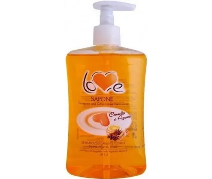 Рідке мило Love Sapone Cremoso Cannella Agrumi з екстрактом кориці і цитрусових, 500 мл