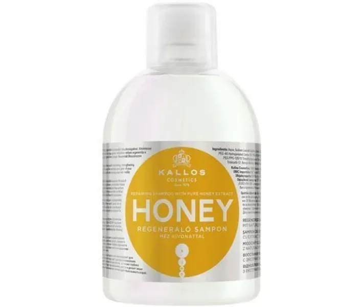 Шампунь для волосся Kallos Honey відновлюючий з екстрактом натурального меду, 1 л