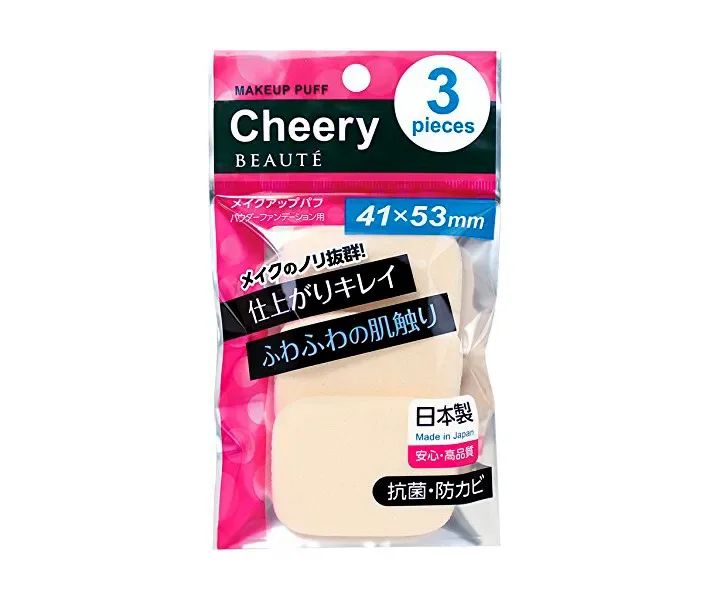 Спонжі для макіяжу Ishihara Cosmetic Sponge Professional Puff Cheery, 3шт