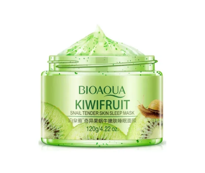 Гелева маска нічна з ківі і муцином равлика BIOAQUA Kiwifruit Snail Tender Skin Sleep Mask (120г)