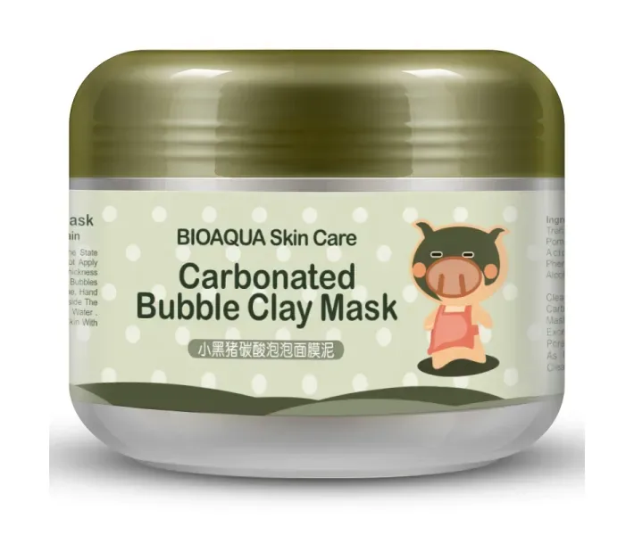 Очищаюча бульбашкова киснева маска для обличчя з глиною Bioaqua Carbonic Acid Clay Mask, 100 мл