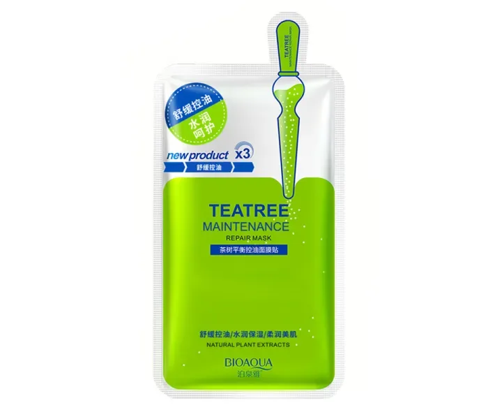 Тканинна маска для обличчя з олією чайного дерева Bioaqua Tea Tree Balance Facial Mask