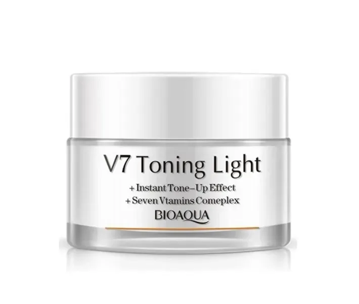 Денний мультифункціональний крем для обличчя + 7 вітамінів Bioaqua V7 Toning Light + Seven vitamins, 50 мл