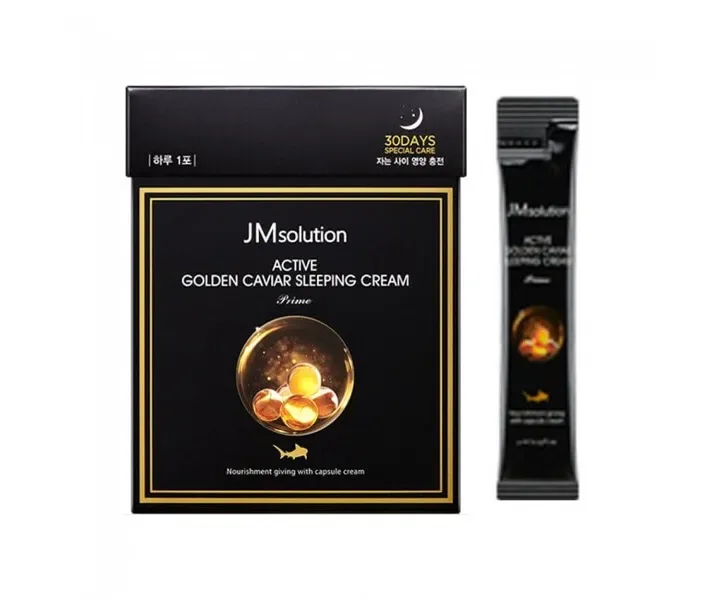 Нічний крем з екстрактом ікри і золотом JM Solution Active Golden Caviar Sleeping Cream 4 мл