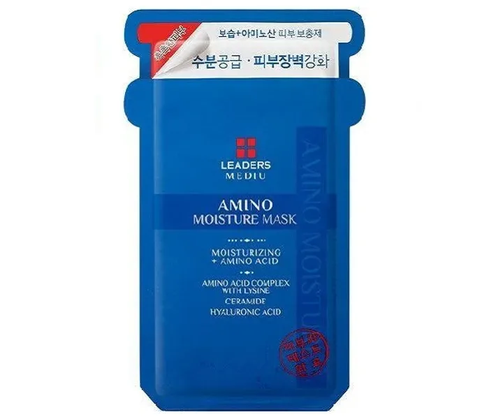 Тканинні маски з амінокислотами Leaders Mediu Amino Acid Moisture Mask Facial Mask 25мл (L0101)