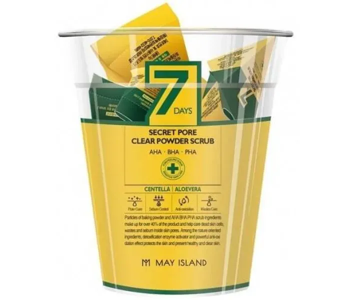 Скраб для глибокого очищення пор May Island 7 Days Secret Pore Clear Powder Scrub 12шт (MI0101)