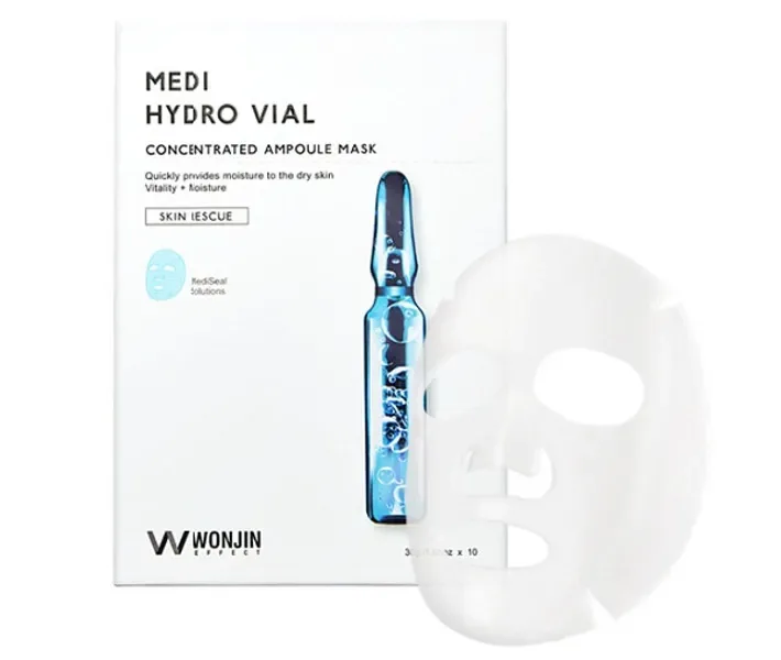 Зволожуюча маска з гіалуроновою кислотою Wonjin Effect Medi Hydro Vial Concentrated Ampoule Mask 30мл (W0101)