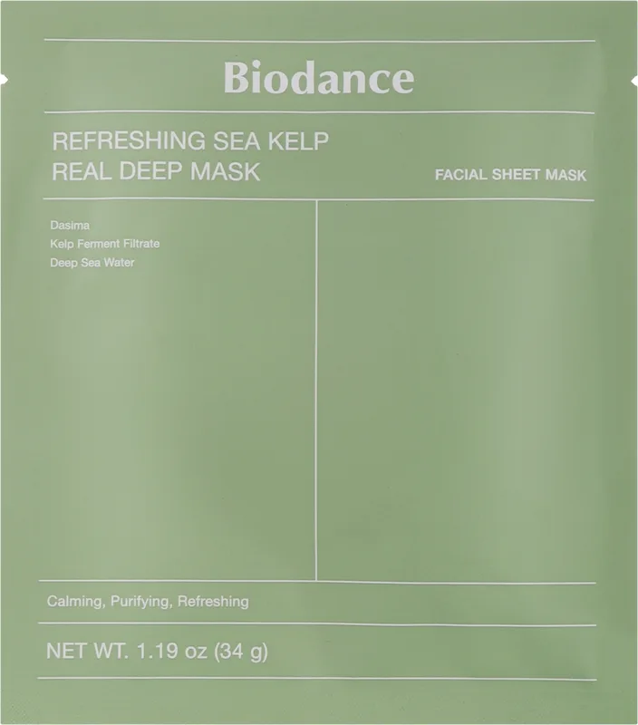 Маска гідрогелева Biodance Real Deep Mask для обличчя заспокійлива з морськими водоростями 34 г
