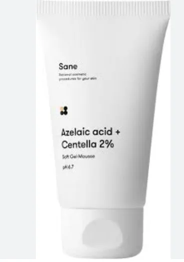 Гель-мус для вмивання очищуючий Sane Azelaic acid+Centella2%, 40мл