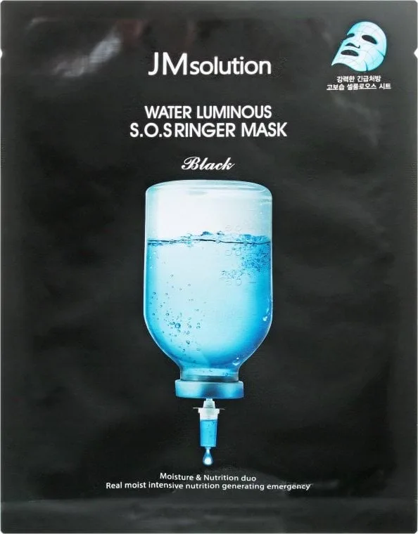 Маска для обличчя JM Solution Water Luminous S.O.S Ringer Mask Black з гіалуроновою кислотою 35 мл