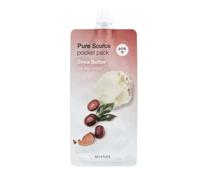 Маска нічна Missha Pure Source Pocket Pack, з маслом ши, 10 мл
