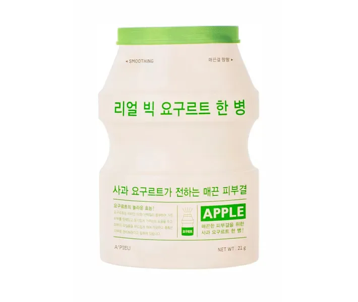 Пом'якшувальна тканинна маска Apieu Real Big Yogurt One-Bottle Smoothing Face Mask Apple, 21 г
