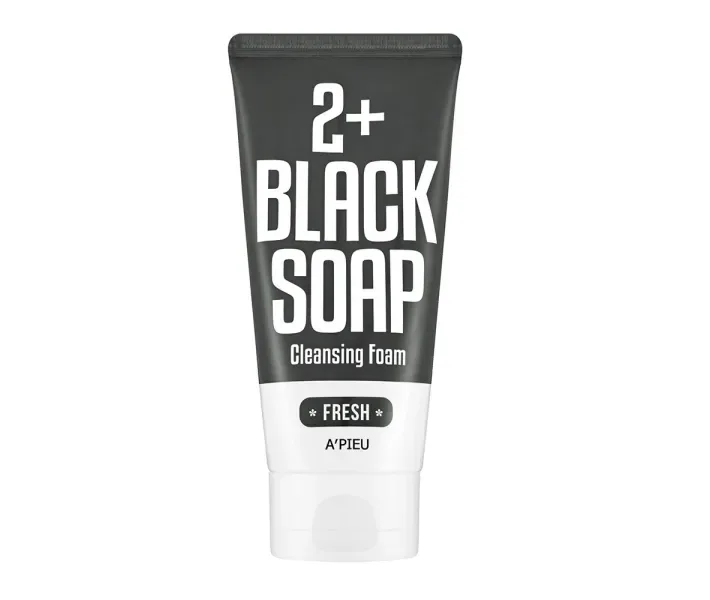 Освіжаюча піна для вмивання Apieu 2+ Black Soap Fresh Cleansing Foam, 130 мл
