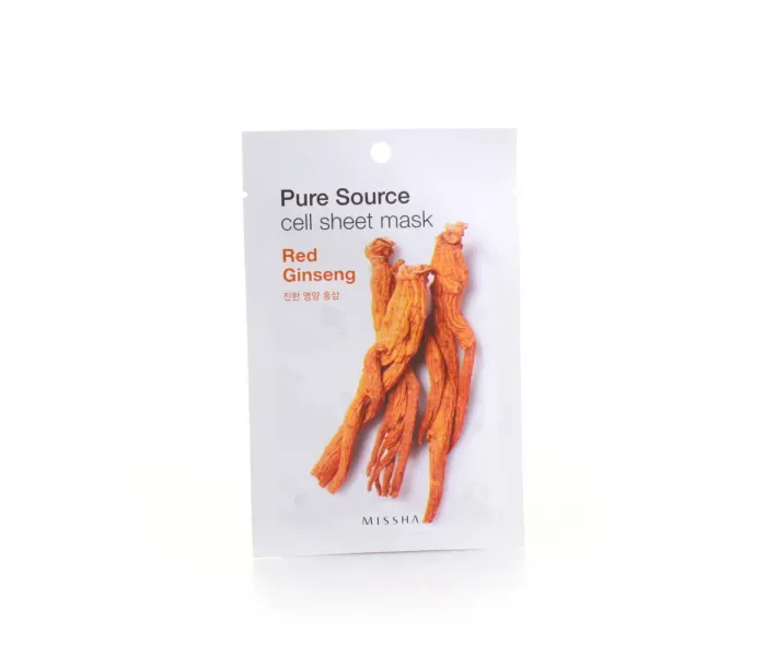 Маска для обличчя Missha Pure Source Cell Sheet Mask Red Ginseng, 21 г