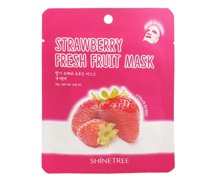 Маска для обличчя з екстрактом полуниці Shinetree Strawberry Fresh Fruit Mask, 23 г