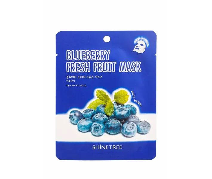 Маска для обличчя з екстрактом чорниці Shinetree Blueberry Fresh Fruit Mask, 23 г