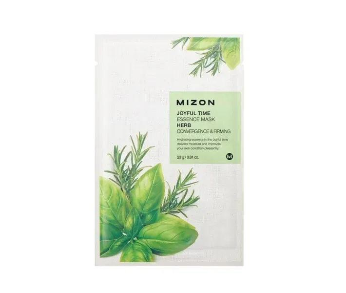 Тканинна маска для шкіри обличчя з трав яним екстрактом 23 мл Mizon Joyful Time Essence Mask Herb