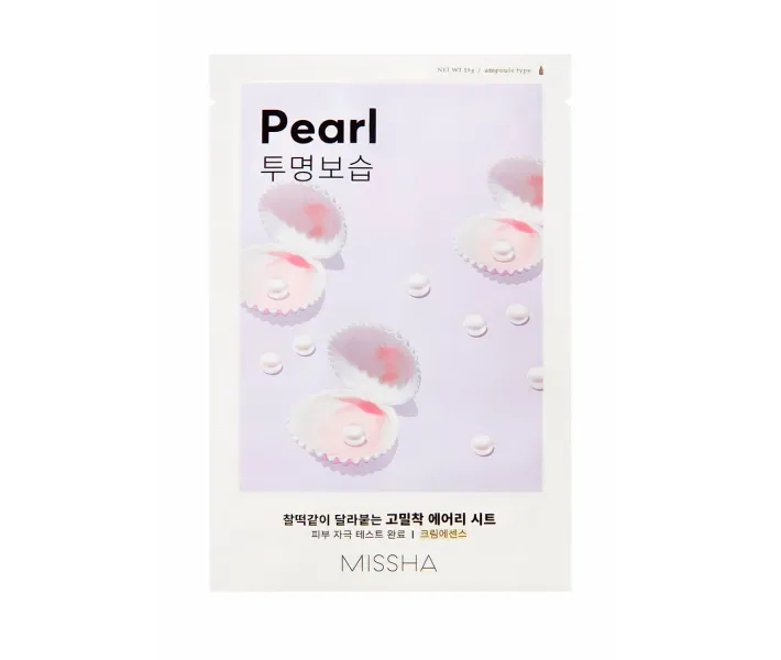 Тканинна маска Missha Airy Fit Sheet Mask Pearl, з екстрактом перлів, 19 г