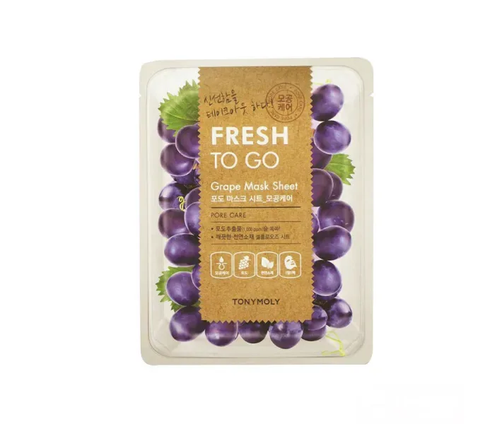 Маска для обличчя з виноградом Tony Moly Fresh To Go Mask Sheet Grape, 22 г