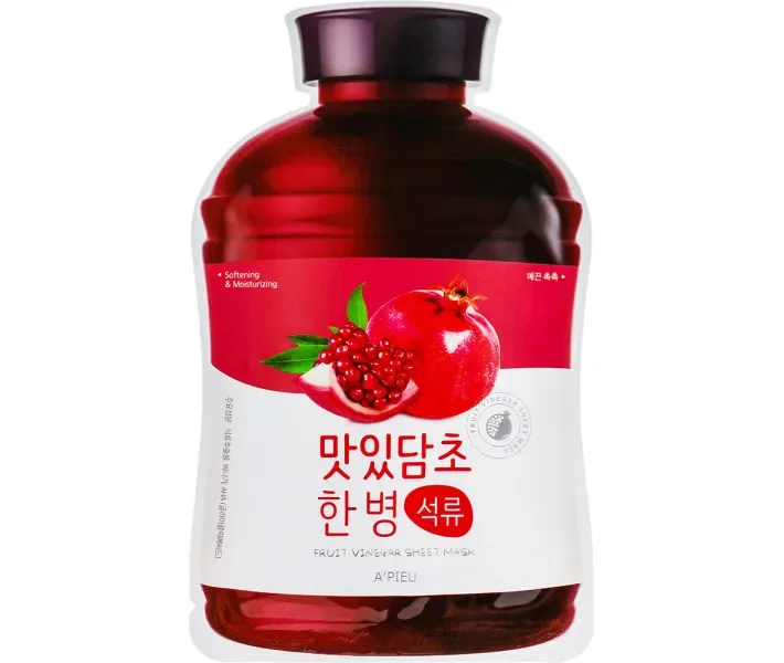 Тканинна маска Гранат A pieu Fruit Vinegar Sheet Mask Pomegranate, 20 г
