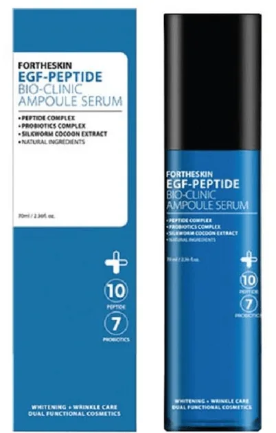 Сироватка для обличчя з Fortheskin EGF Peptide Bio Clinic Ampoule Serum пептидами, 70 мл