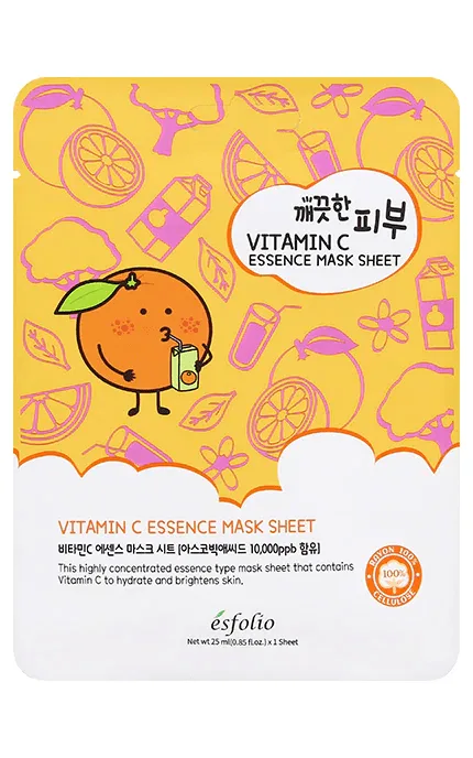 Маска тканинна для обличчя Esfolio Vitamin C з антиоксидантною дією 25 мл