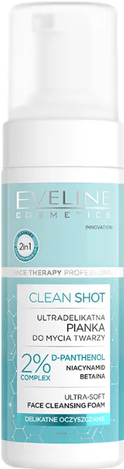 Пінка для вмивання Eveline Clean Shot ультраделікатна, 150мл