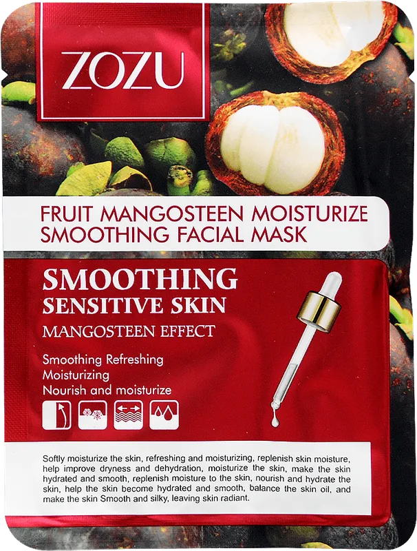 Маска тканинна для обличчя Zozu розгладжуюча з Мангустін Fruit Sheet 25 г
