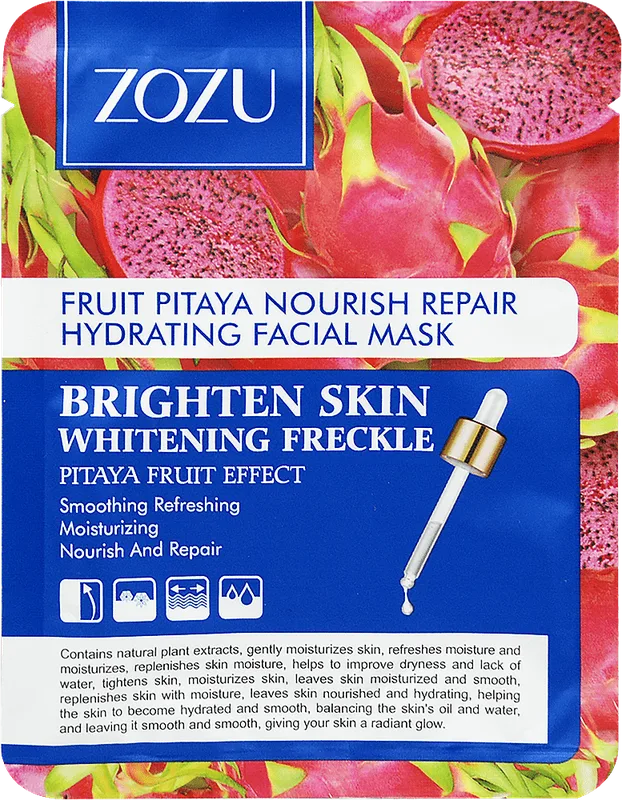 Маска тканинна для обличчя Zozu від жирного блиску з Пітаєю Fruit Sheet, 25г