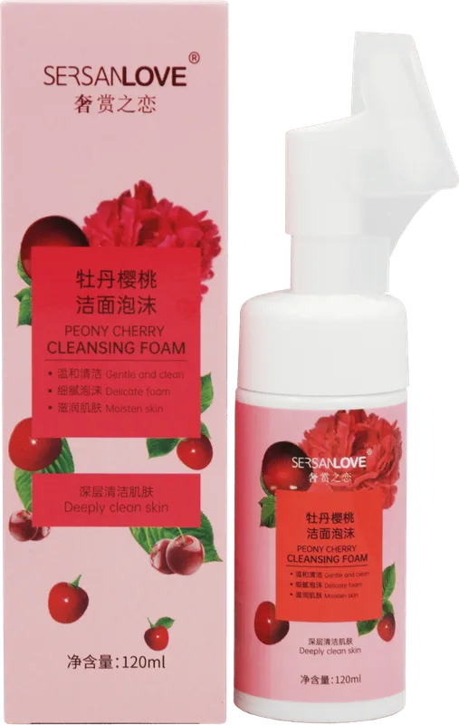 Мус-пінка для вмивання Sersanlove з амінокислотами та Вишнею Peony Cherry Cleansing Foam 120 мл