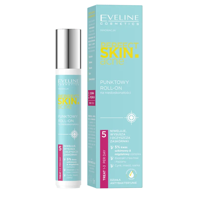 Гель-ролик для точкової дії з антибактеріальним ефектом Eveline Perfect skin acne,15 мл