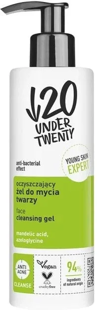 Гель для вмивання Under Twenty з антибактеріальним ефектом 190 мл