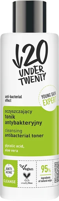 Тонік для обличчя Under Twenty з антибактеріальним ефектом, 200 мл