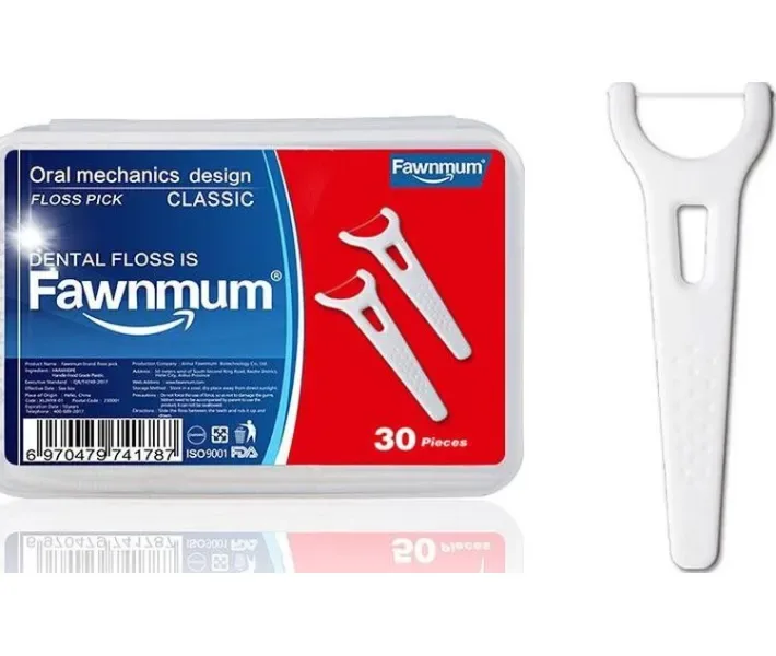 Зубна нитка-флос Fawnmum Floss Pick V-type BOX (30шт)