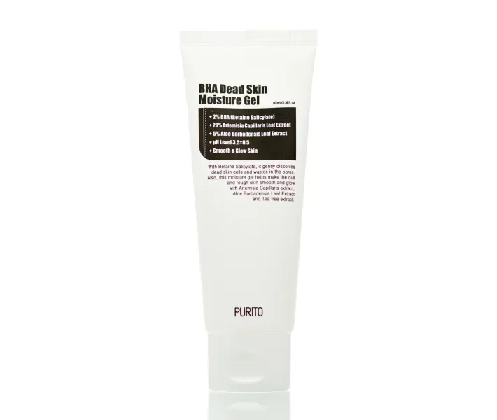 Зволожуючий нічний гель з кислотами з екстрактом чайного дерева PURITO BHA Dead Skin Moisture Gel 100 мл