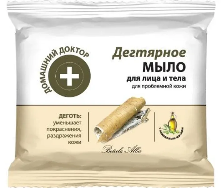 Домашній Доктор Мило для обличчя і тіла Дегтярне 70г (8588006037128)