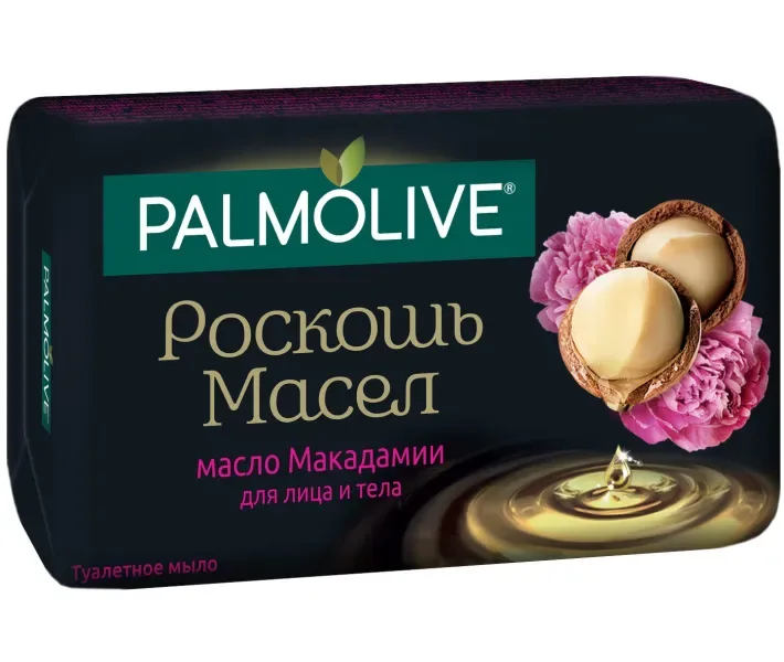 Palmolive Розкіш Масел туалетне мило з маслом Макадамії, 90 г (8693495050142)