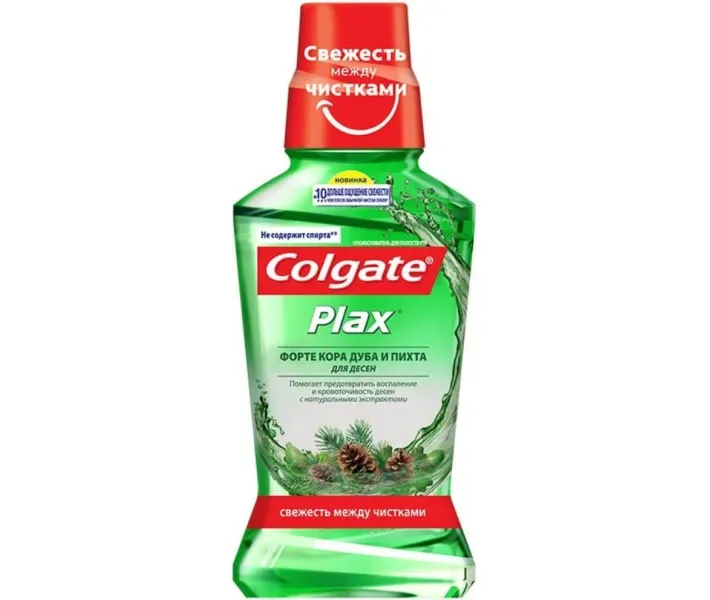 Colgate PLAX Форте Кора дуба і Ялиця для ясен антибактеріальний ополіскувач порожнини рота, 250 мл (8850006305850)