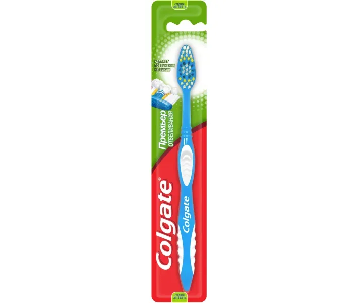Colgate Прем'єр Відбілювання зубна щітка, середньої жорсткості (8850006330449)