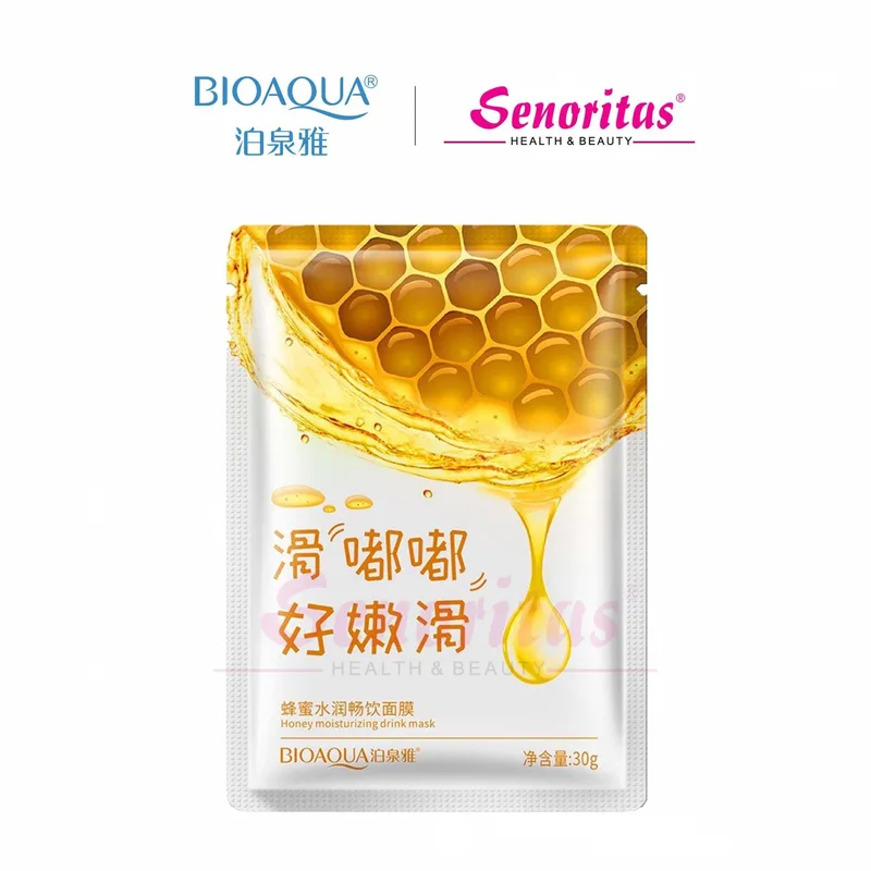 Тканинна маска для обличчя BIOAQUA зволожуюча та поживна з медом, 30 г