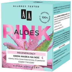 Маска для обличчя регенеруюча нічна AA Cosmetics Pink Aloes, 50 мл