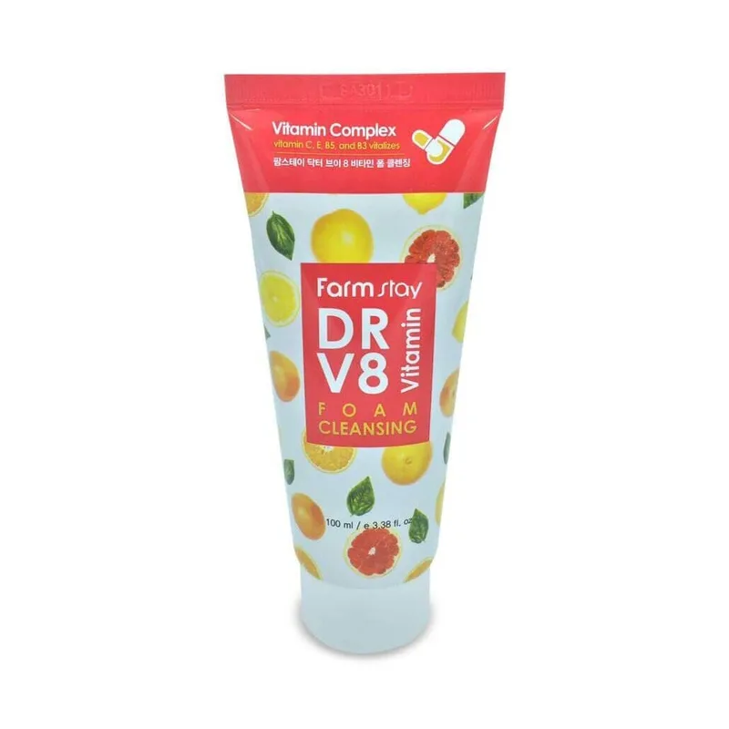 Мультивітамінна очищаюча пінка для вмивання Farmstay DR-V8 Vitamin Foam Cleansing 100 мл