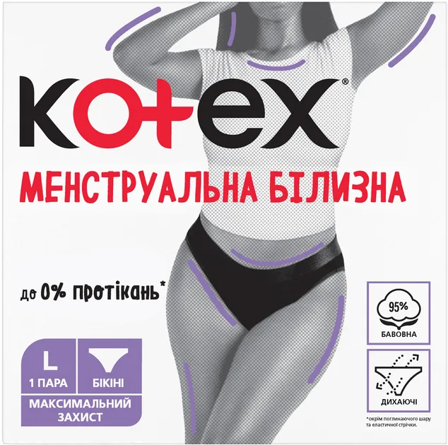 Менструальні трусики Kotex розмір