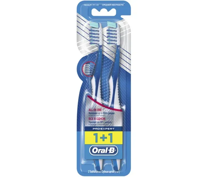 Зубна щітка Oral-B Pro-Expert Complete 7 середня 1 шт + 1 шт безкоштовно (3014260022051)