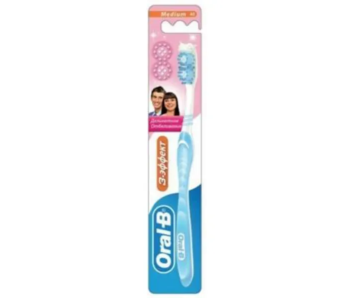 Зубна щітка Oral-B 3-Ефект Делікатне відбілювання середня, 1 шт (3014260801786)