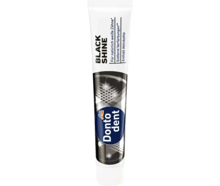 Відбілююча зубна паста з вугіллям Dontodent Black Shine 75 мл (DM-BC100354)